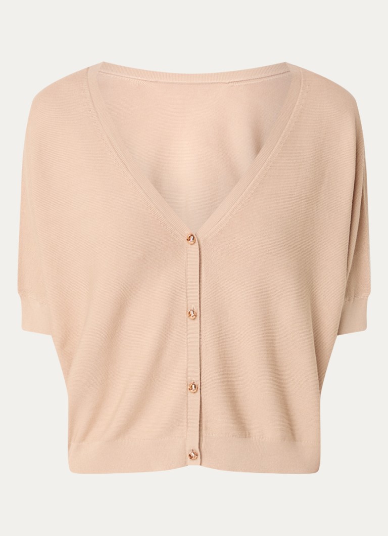 Ba&sh Dames Basem fijngebreid vest met V-hals in de kleur Beige