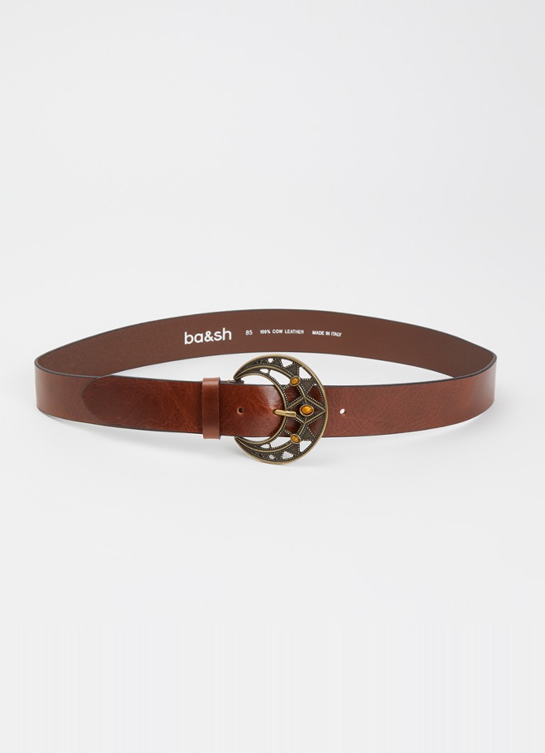 Ba&sh Dames Boston riem van leer in de kleur Bruin