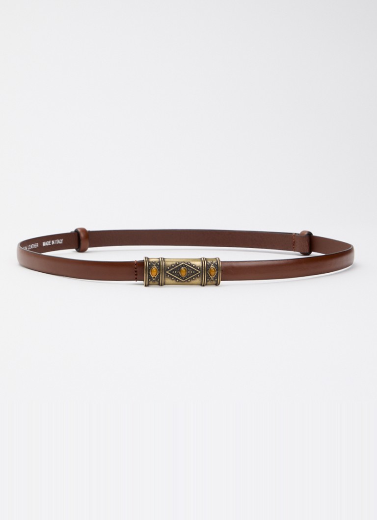 Ba&sh Dames Bondy riem van leer in de kleur Bruin