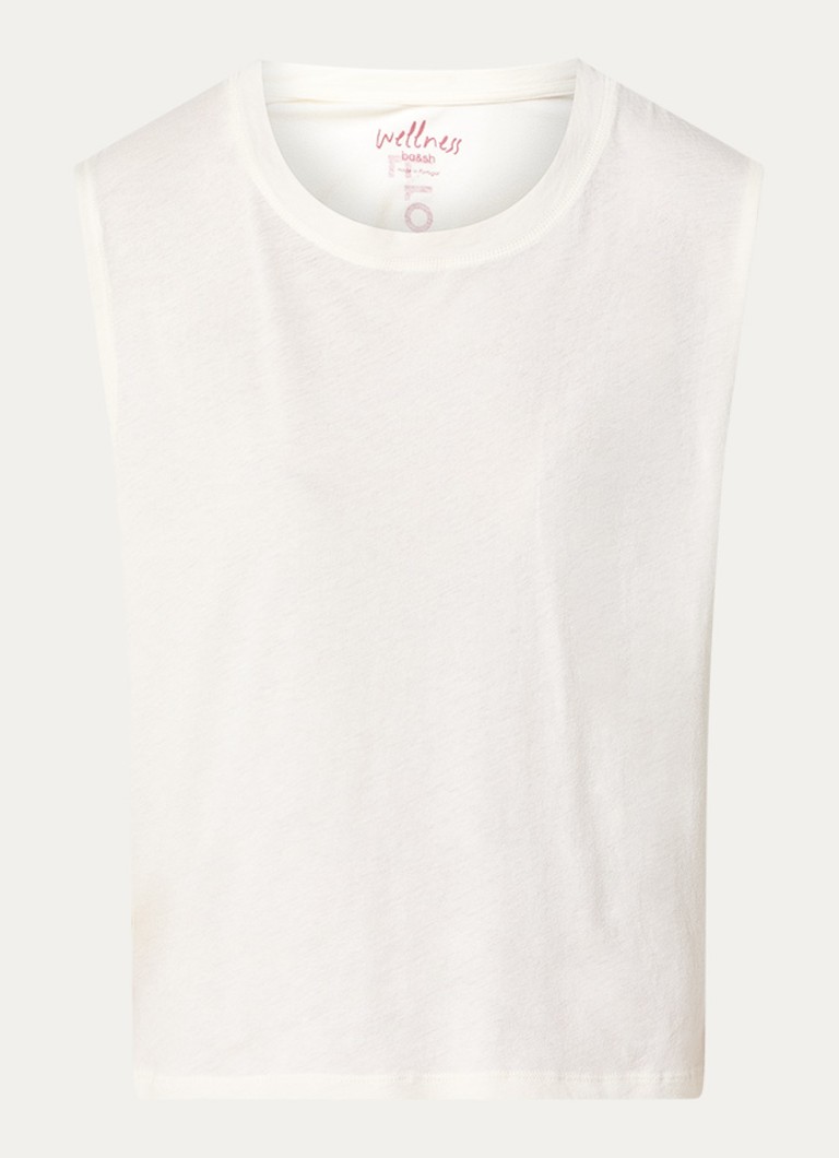 Ba&sh Dames Shava tanktop met backprint in de kleur Gebroken wit