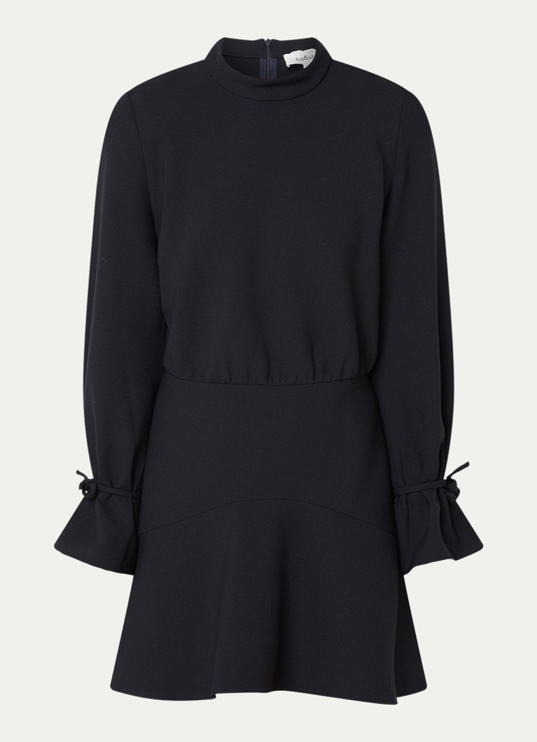 Ba&sh Dames Ilana mini jurk met schoudervulling in de kleur Donkerblauw