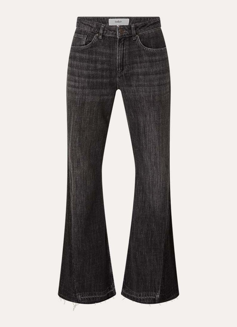 Ba&sh Dames Fadou high waist flared jeans met gekleurde wassing in de kleur Donkergrijs