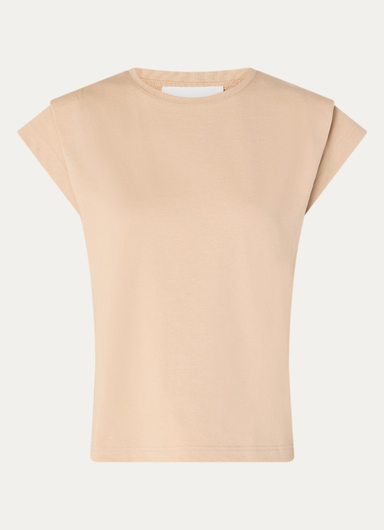 Ba&sh Dames T-shirt met ronde hals in de kleur Beige