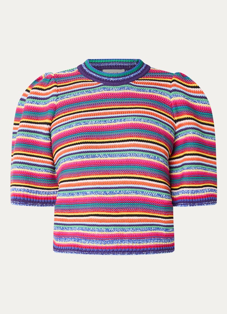 Ba&sh Dames Grofgebreide top met streepprint in de kleur Multicolor