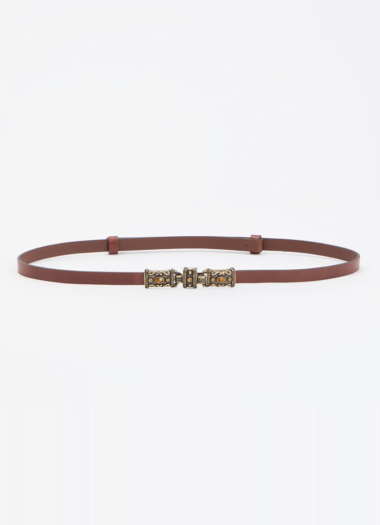 Ba&sh Dames Bara riem van leer in de kleur Bruin