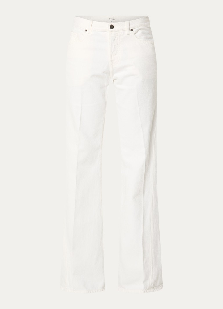 Ba&sh Dames Badou low waist flared jeans met gekleurde wassing in de kleur Gebroken wit