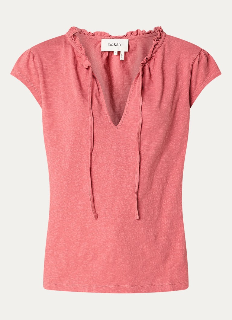 Ba&sh Dames Very top met strikkraag in de kleur Roze
