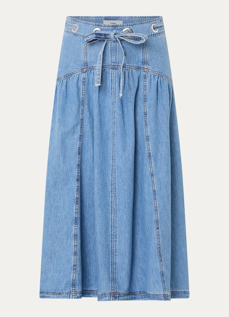 Ba&sh Dames Lonia high waist midi spijkerrok in de kleur Indigo