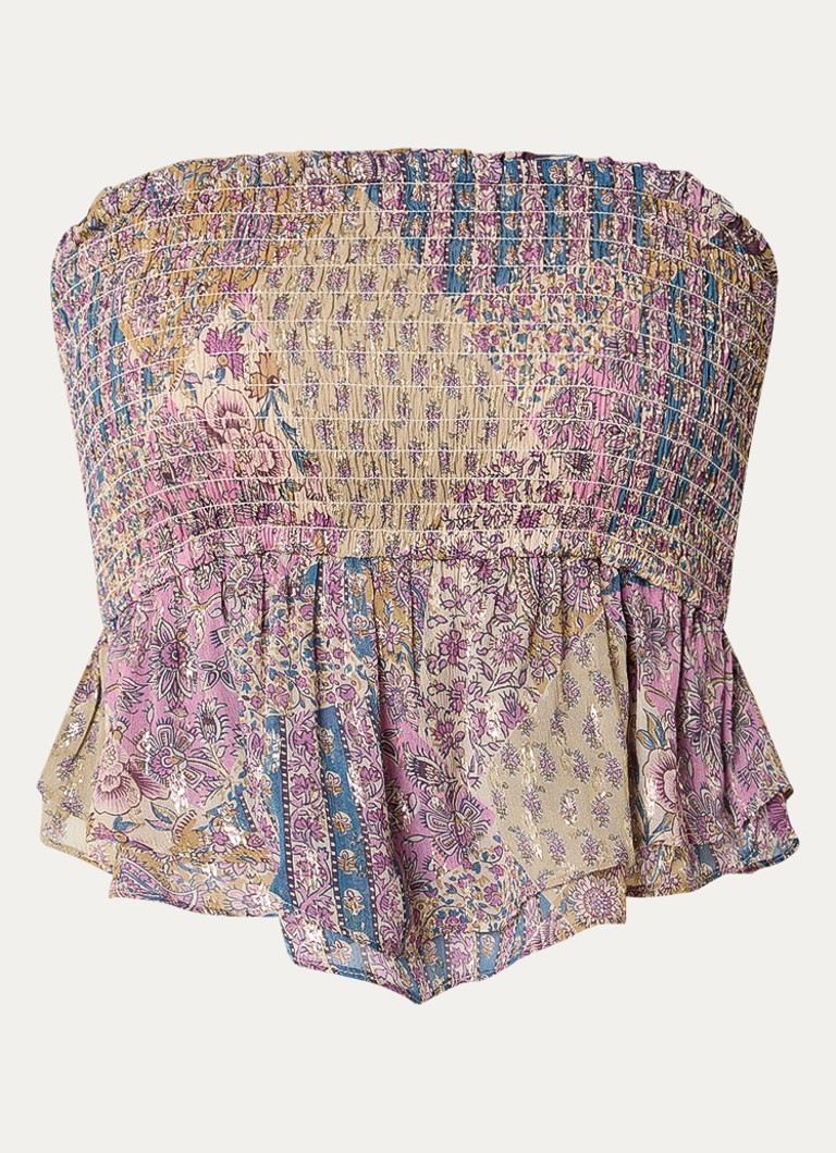 Ba&sh Dames Crop top met lurex in de kleur Oudroze