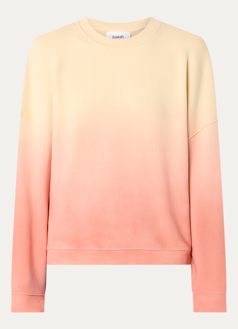 Ba&sh Dames Mahida oversized sweater met print in de kleur Lichtgeel