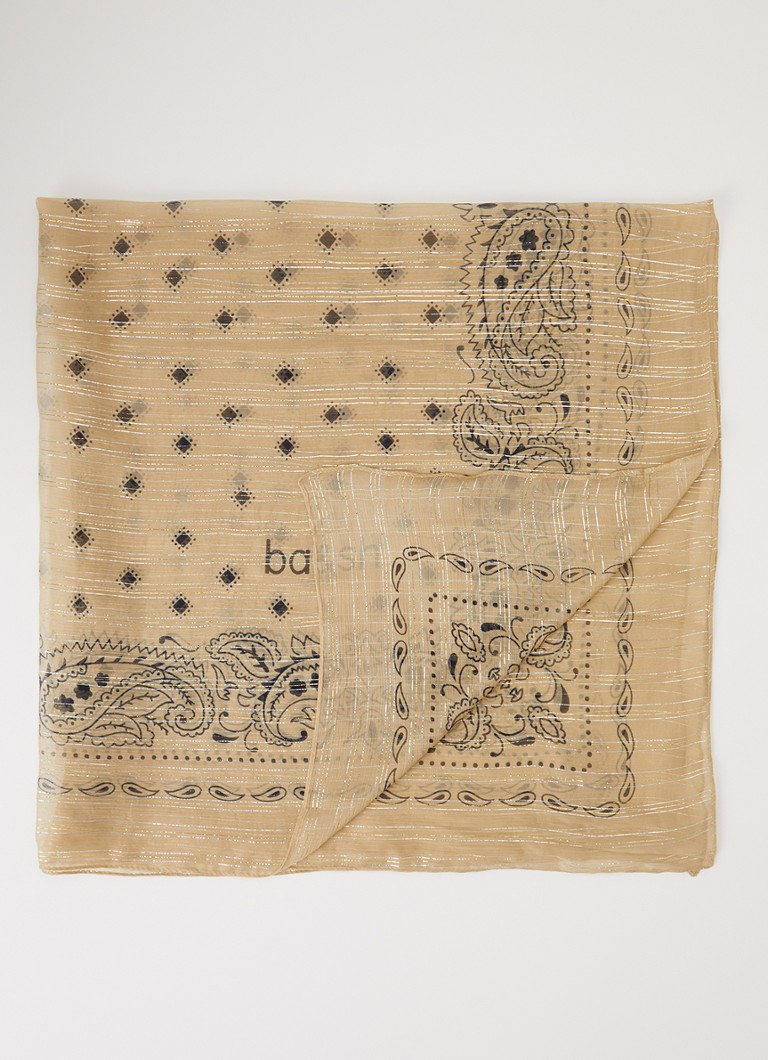Ba&sh Dames Saria sjaal 95 x 95 cm in de kleur Beige