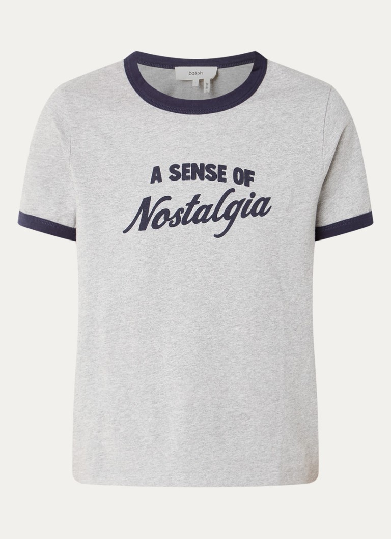Ba&sh Dames Rosta T-shirt met print in de kleur Lichtgrijs