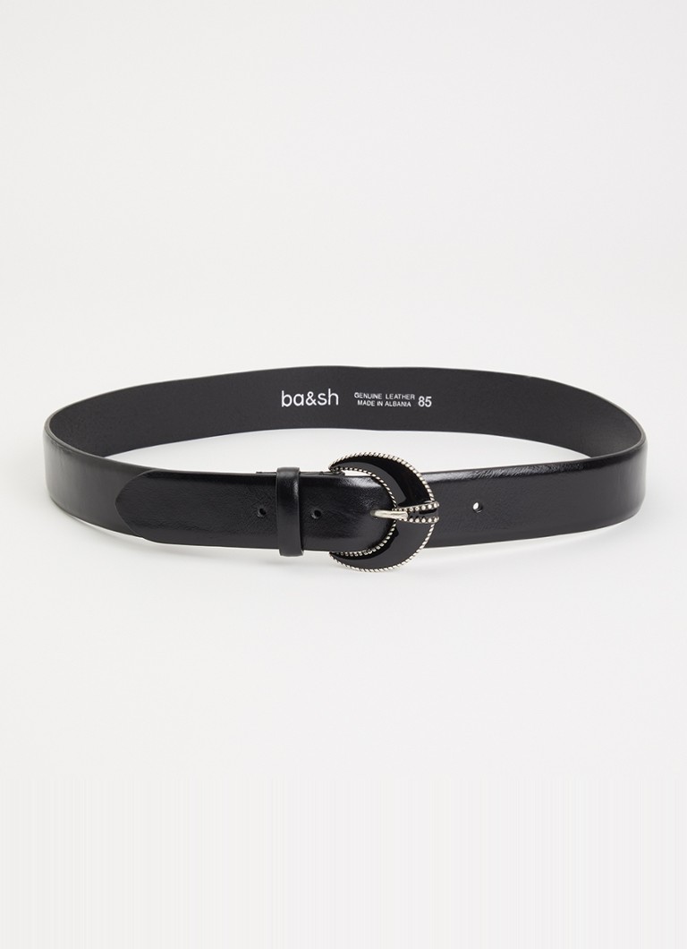 Ba&sh Dames Brendon riem van leer in de kleur Zwart