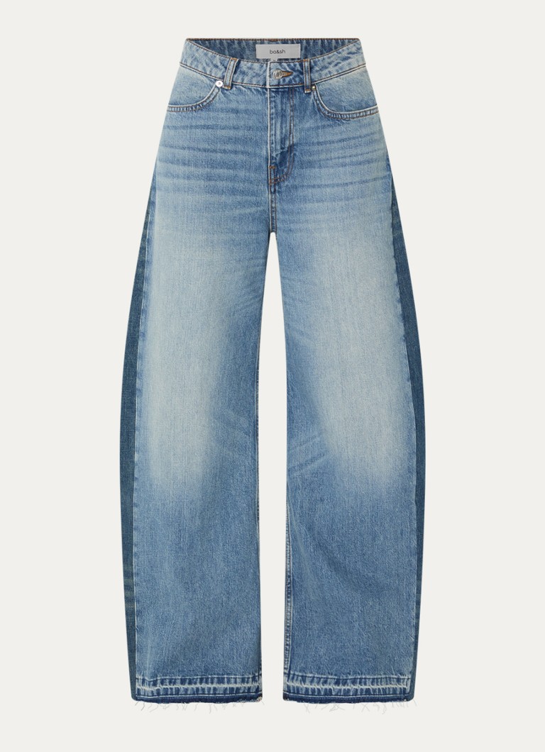 Ba&sh Dames Mislav high waist wide leg jeans met lichte wassing in de kleur Indigo
