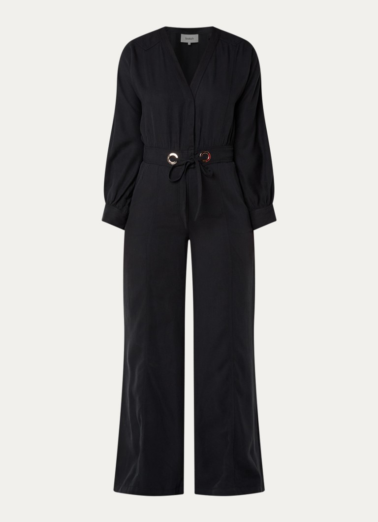 Ba&sh Dames Pere loose fit jumpsuit met ceintuur in de kleur Antraciet