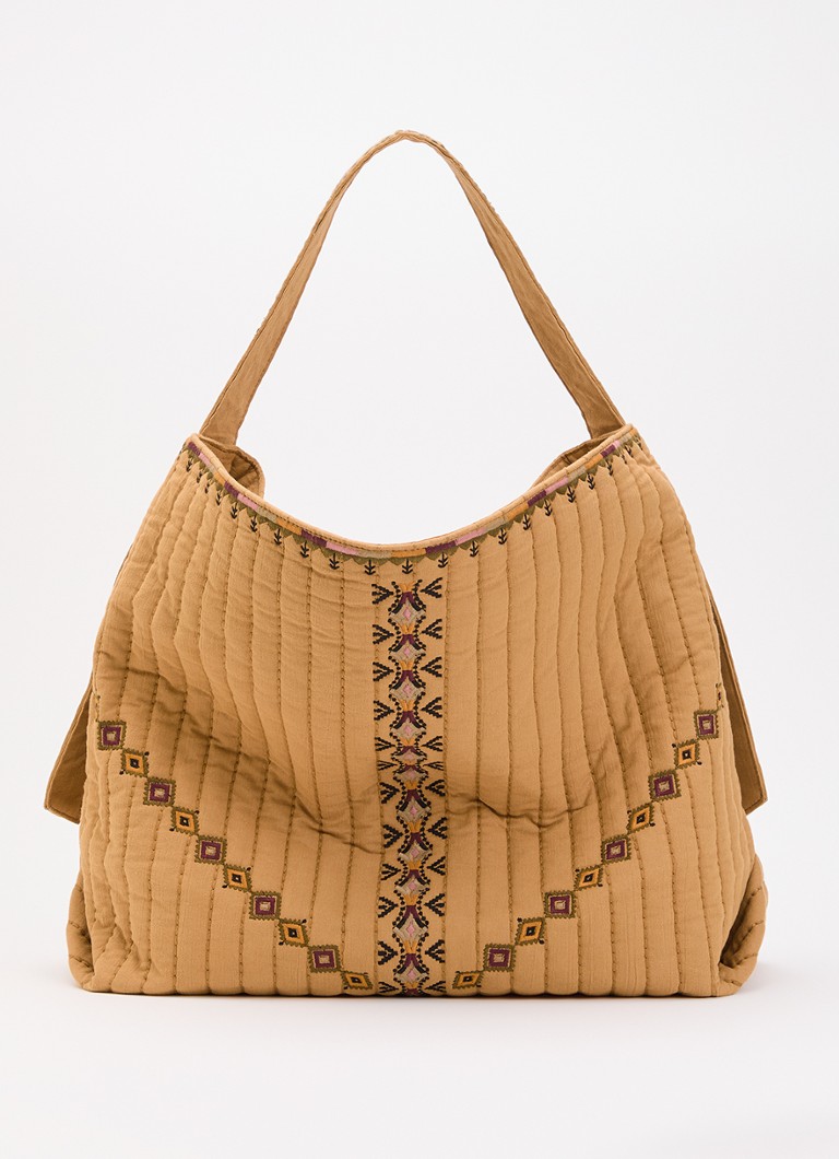 Ba&sh Dames Lenny L schoudertas met afneembare schouderriem in de kleur Camel