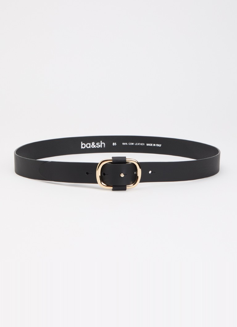 Ba&sh Dames Banel riem van leer in de kleur Zwart