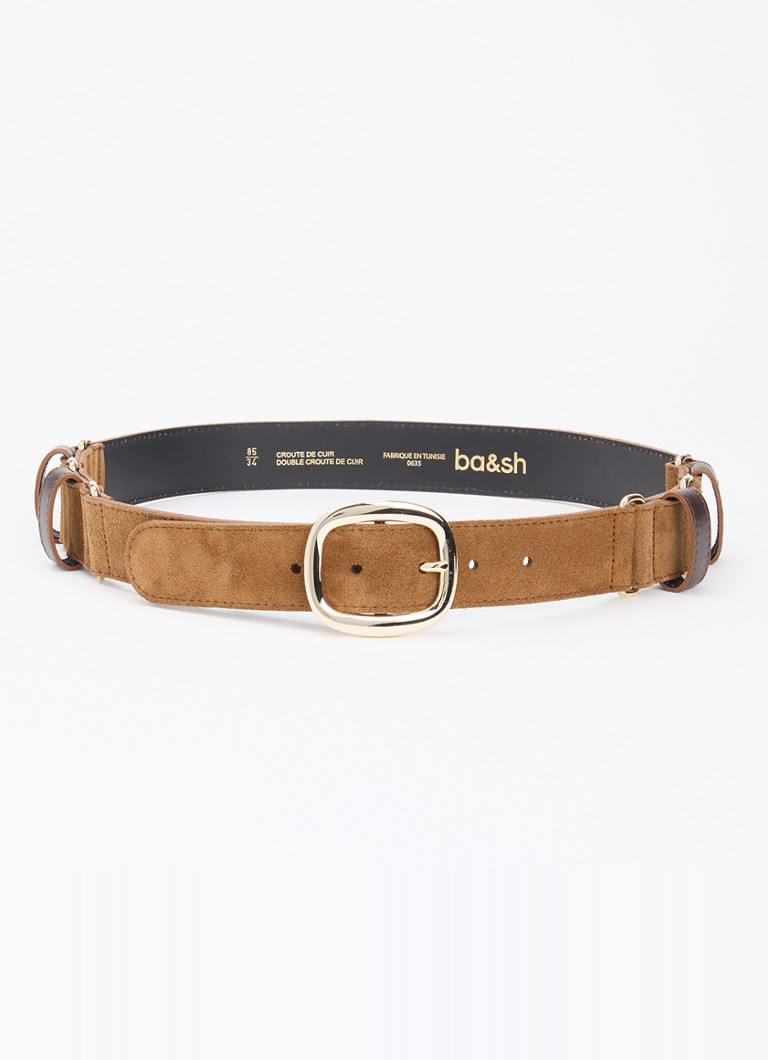 Ba&sh Dames Banel riem van suède in de kleur Lichtbruin