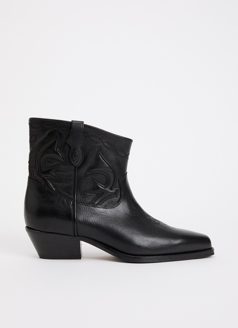 Ba&sh Dames Curtis cowboylaars met borduring in de kleur Zwart
