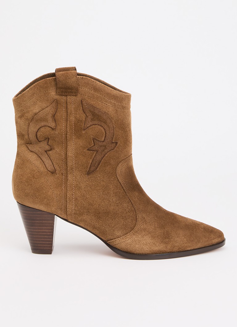 Ba&sh Dames New Casey enkellaarsje van suède in de kleur Camel