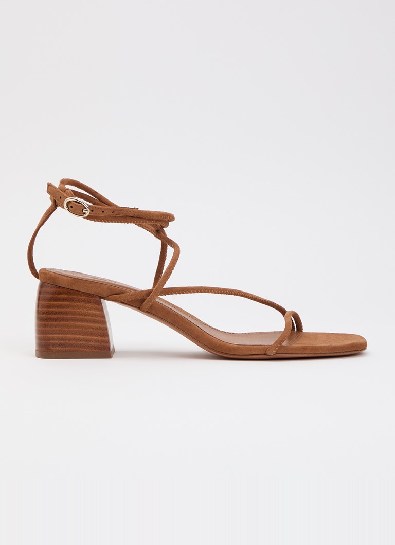 Ba&sh Dames Sandalette van suède in de kleur Bruin