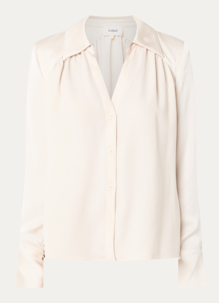 Ba&sh Dames Wilna blouse met V-hals in de kleur Creme