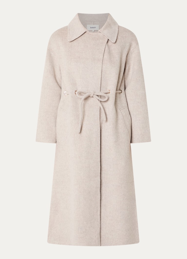 Ba&sh Dames Kate trenchcoat in wolblend met steekzakken in de kleur Creme