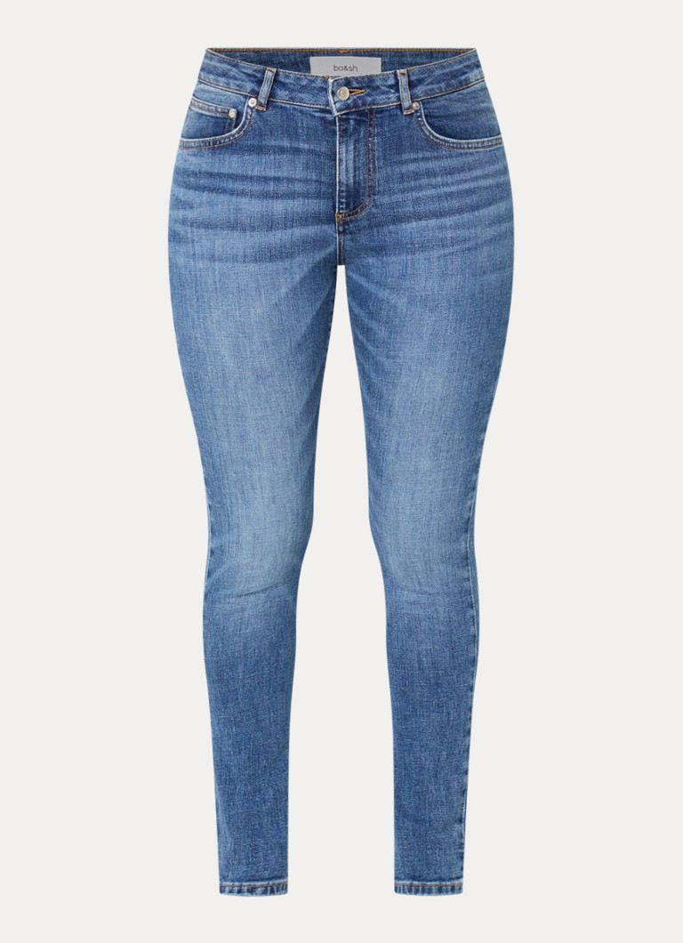 Ba&sh Dames Niko mid waist skinny jeans met medium wassing in de kleur Indigo