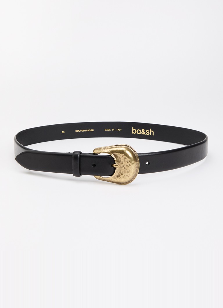 Ba&sh Dames Bumb riem van leer in de kleur Zwart