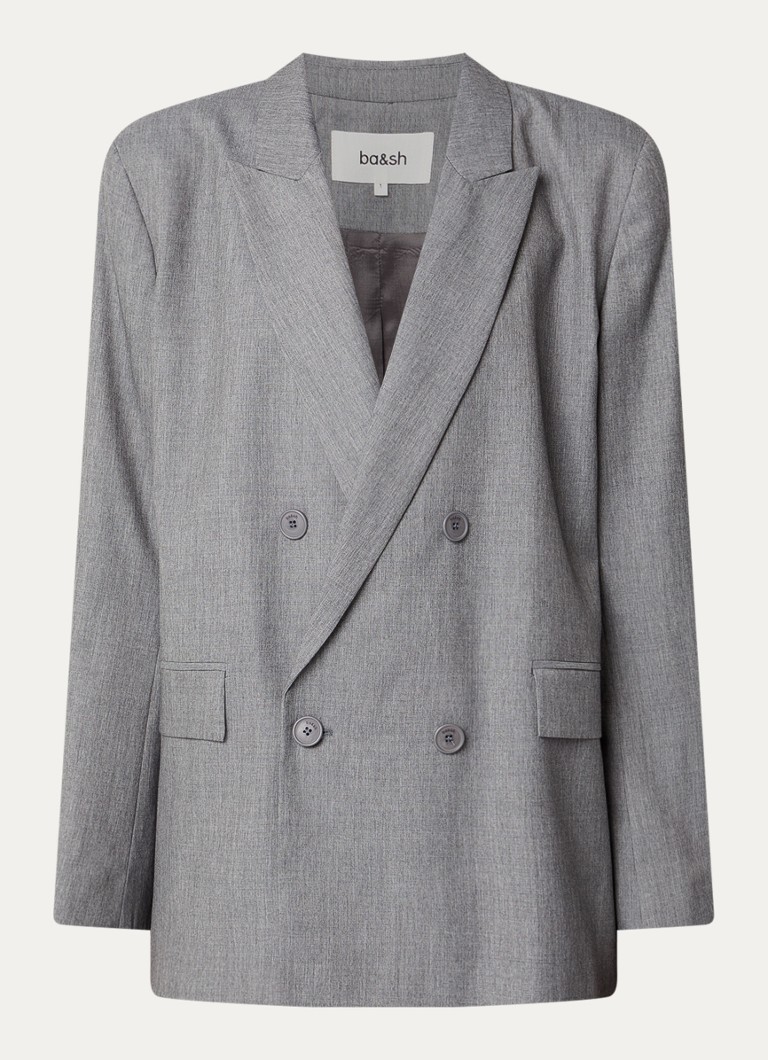 Ba&sh Dames Claro blazer in wolblend met klepzakken in de kleur Grijsmele
