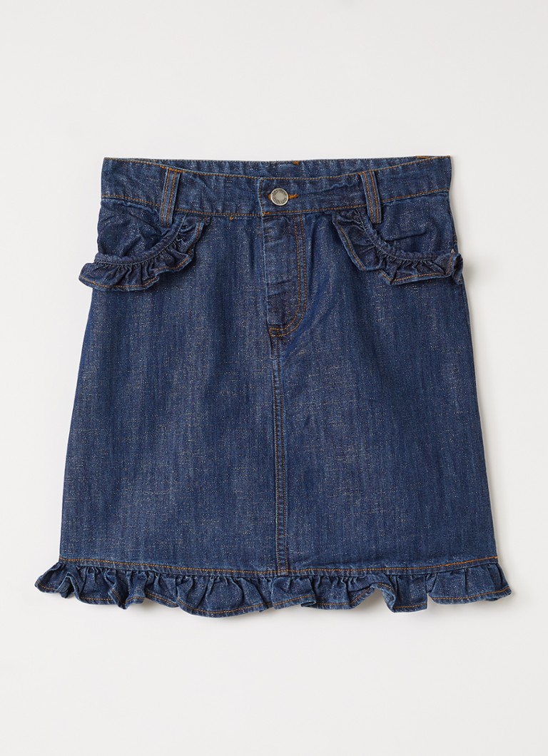 Molo Meisjes Berit rok van denim in de kleur Blauw, maat: 9-10Y=140