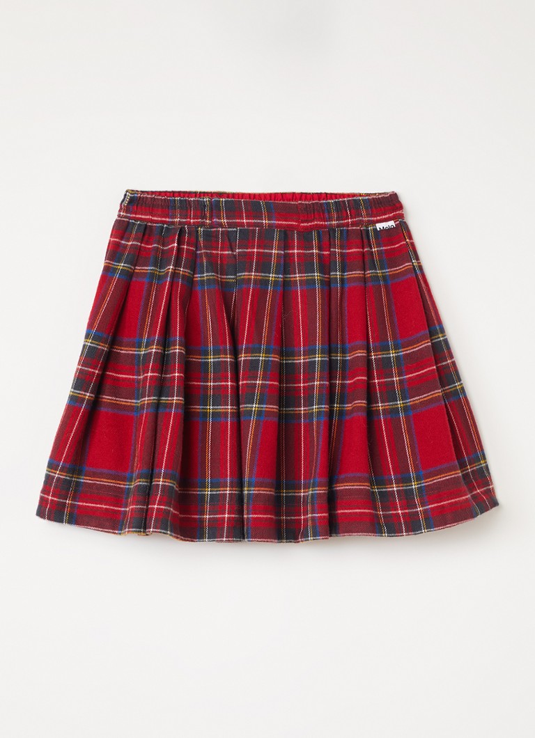 Molo Meisjes Breeta rok met ruitdessin in de kleur Rood, maat: 5-6Y=116