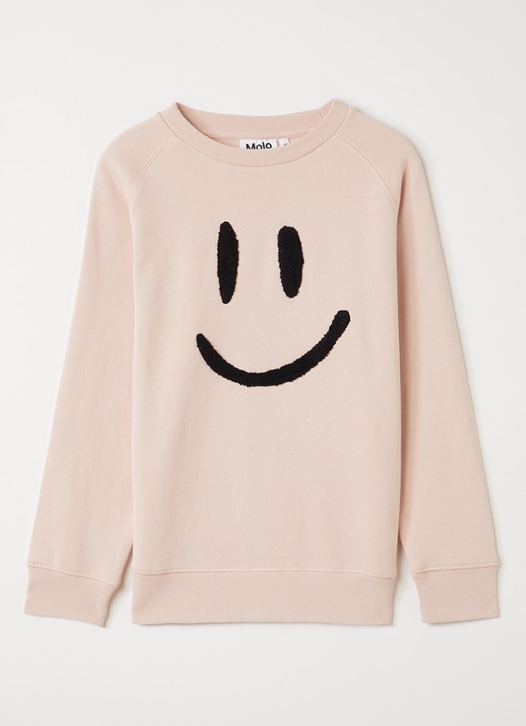 Molo Meisjes Mike sweater met borduring in de kleur Lichtroze, maat: 5-6Y=116