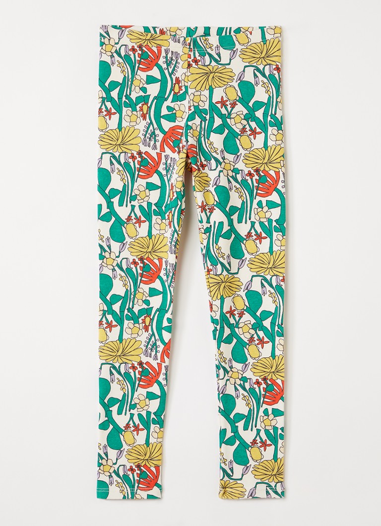 BOBO CHOSES Meisjes Slim fit legging met bloemenprint in de kleur Groen, maat: 6-7Y=116
