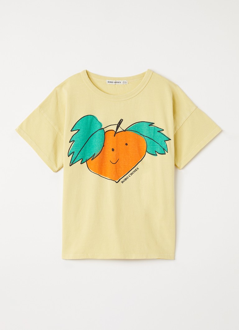 BOBO CHOSES Meisjes Tangerine T-shirt met print in de kleur Geel, maat: 10-11Y=140