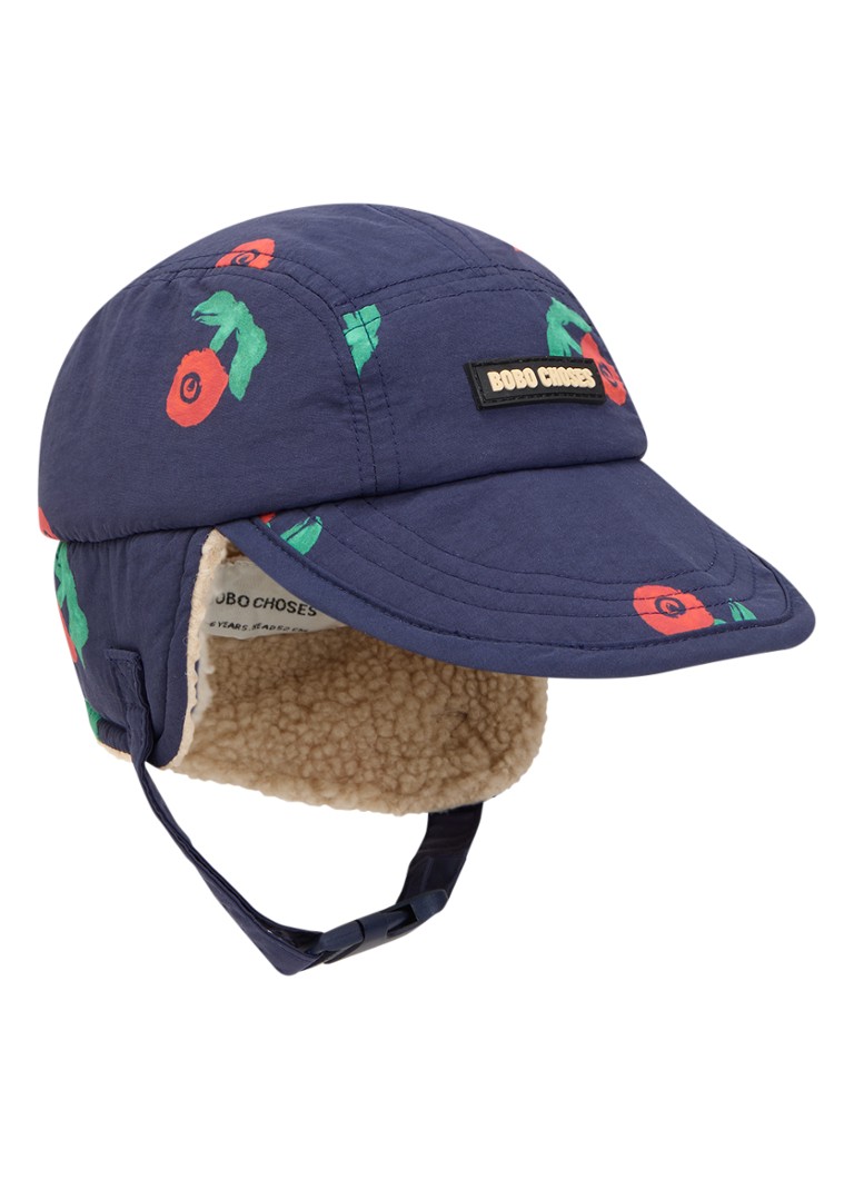 BOBO CHOSES Meisjes Stamp Bloom pet met bloemenprint in de kleur Donkerblauw, maat: 52