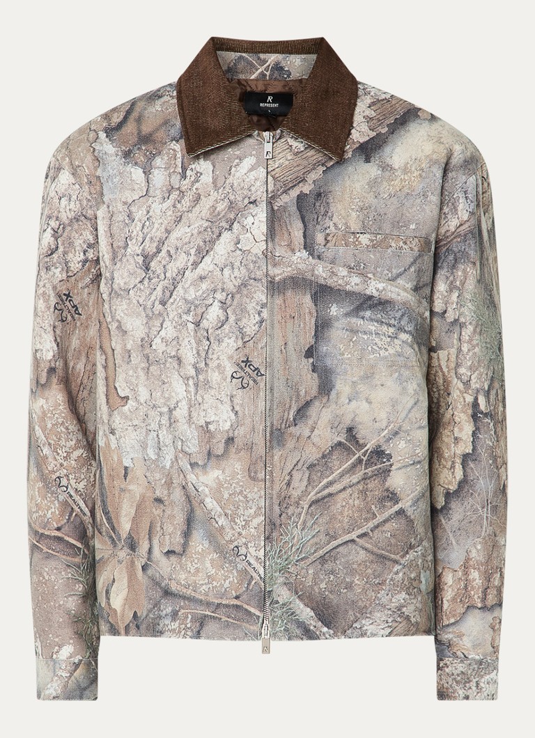 Represent Heren Realtree jack met camouflageprint in de kleur Donkerbeige, maat: S
