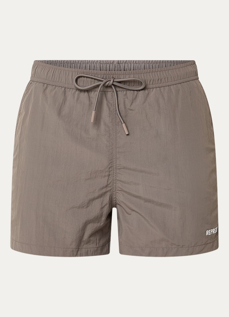 Represent Heren Zwemshorts met logo en paspelzakken in de kleur Donkergrijs, maat: XS