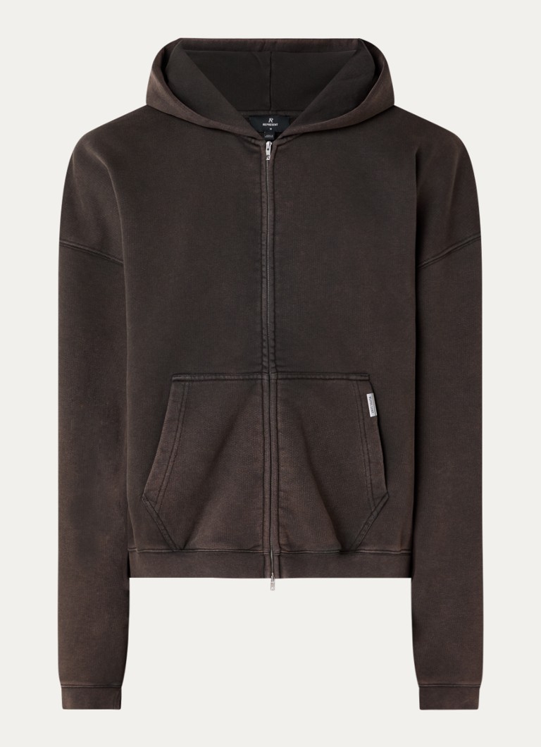 Represent Heren Initial sweatvest met steekzakken in de kleur Bruin, maat: L
