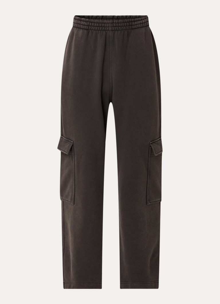 Represent Heren Initial straight fit joggingbroek met steekzakken in de kleur Bruin, maat: M