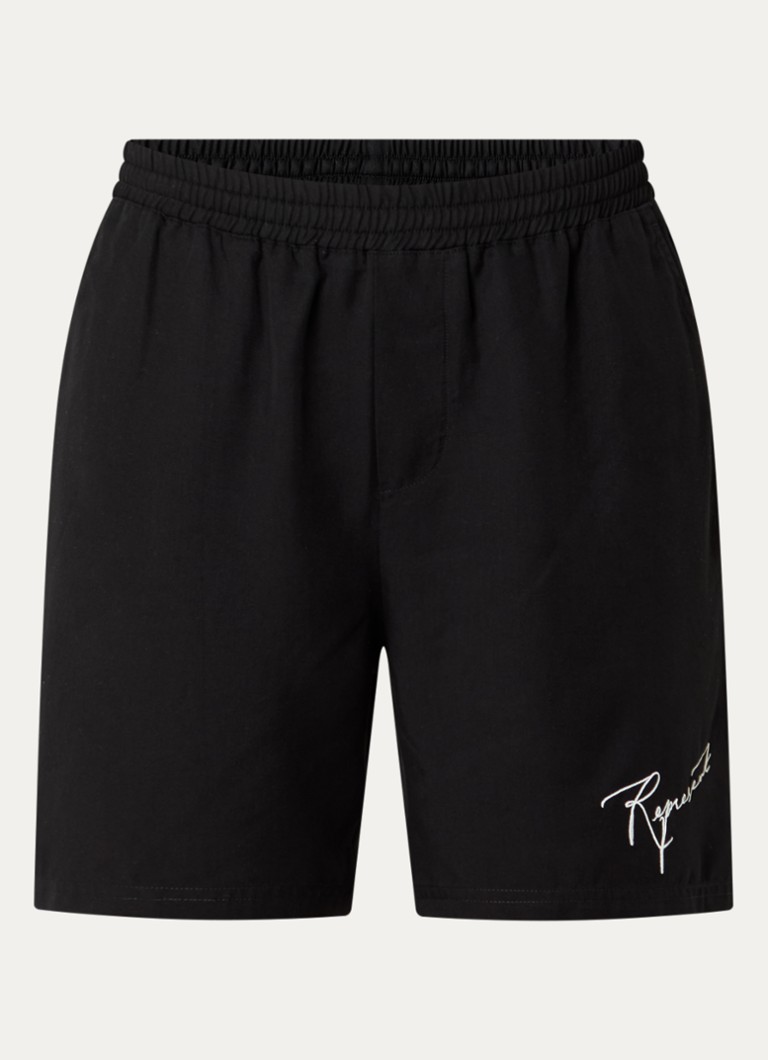 Represent Heren Love And Kisses straight fit korte joggingbroek met steekzakken in de kleur Zwart, maat: M