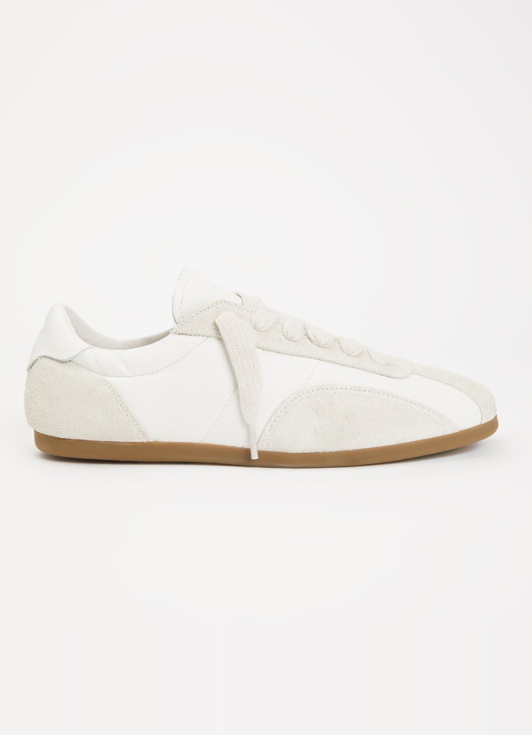 Represent Heren Low-Pro sneaker van leer met suède details in de kleur Wit, maat: 42