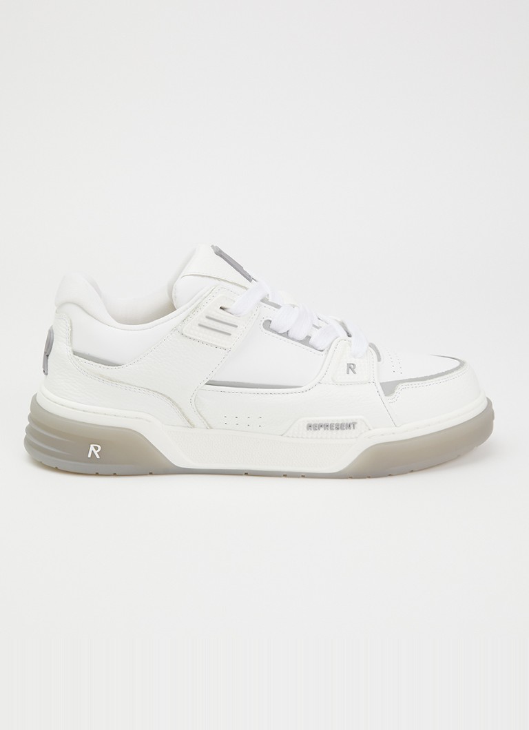Represent Heren Studio sneaker van leer in de kleur Wit, maat: 46