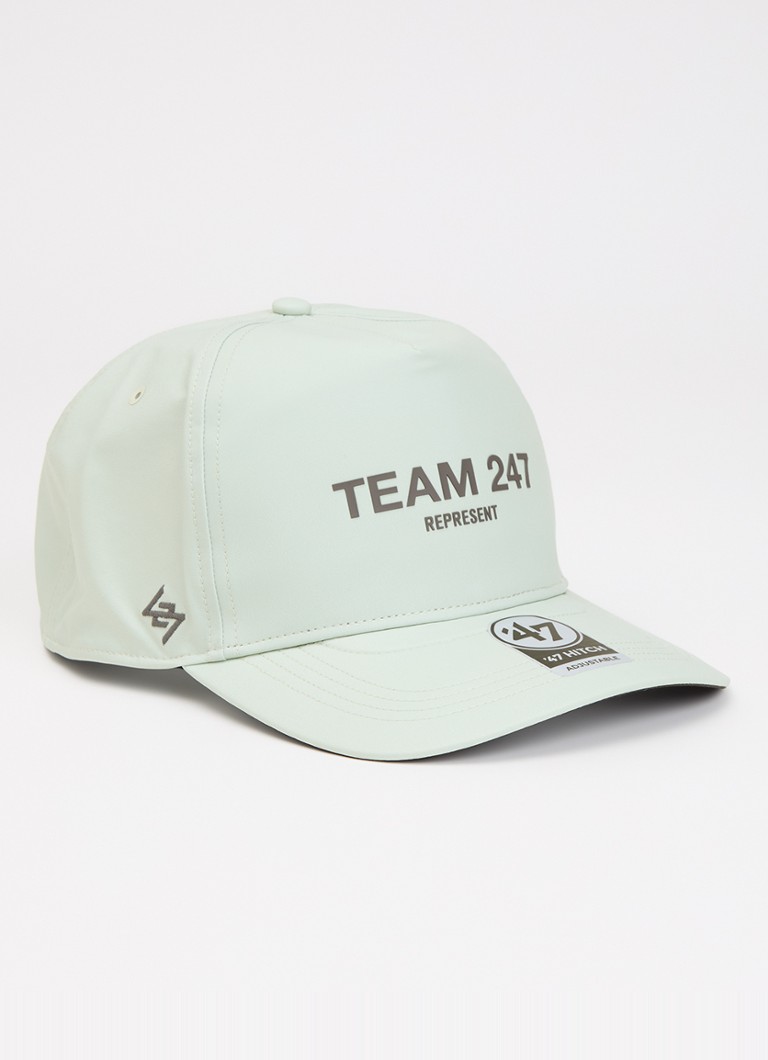 Represent Heren Team 247 pet met logo en borduring in de kleur Lindegroen, maat: OS