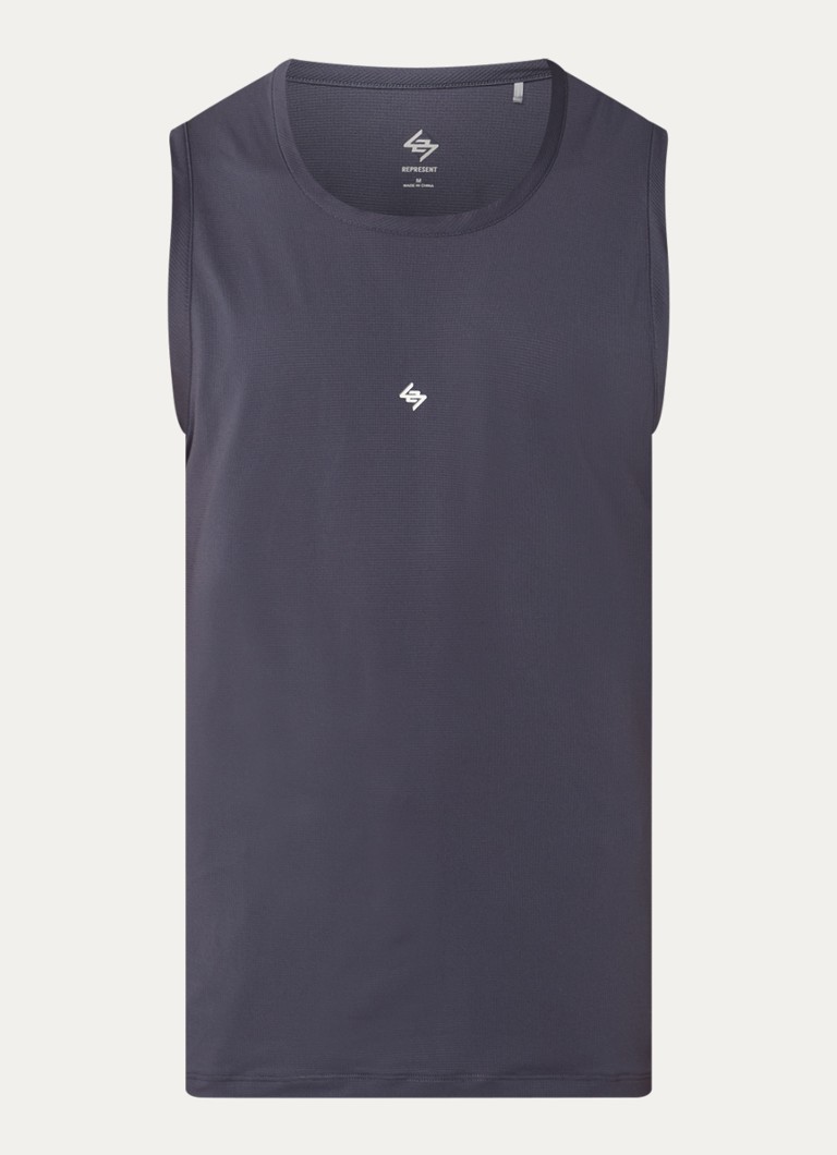 Represent Heren 247 DNA tanktop met logo in de kleur Antraciet, maat: S