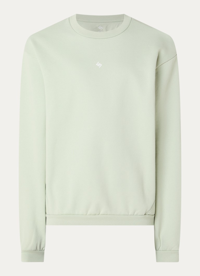 Represent Heren Sweater met logo- en backprint in de kleur Lichtgroen, maat: L