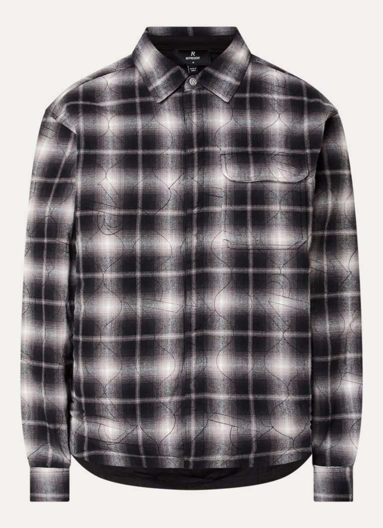 Represent Heren Quilted jack met borstzak in de kleur Zwart, maat: XL