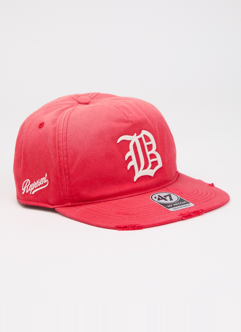 Represent Heren MLB Brooklyn Dodgers pet met logoborduring in de kleur Rood, maat: OS