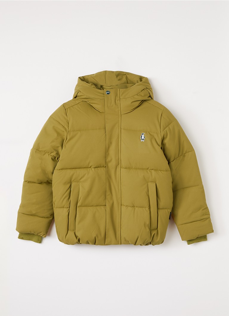 Gosoaky Jongens Dragon Eye puffer jack met borduring in de kleur Mosgroen, maat: 110/116