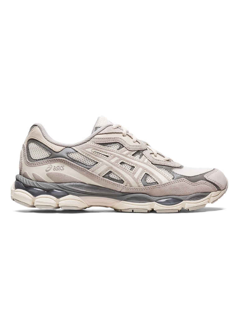 ASICS Dames Gel-Nyc sneaker met suède details in de kleur Lichtgrijs, maat: 38
